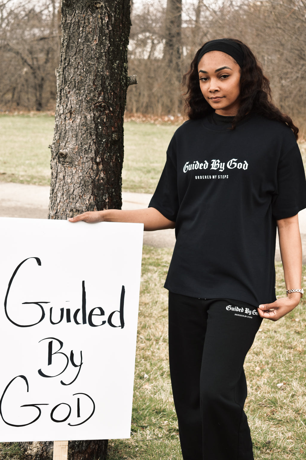 Guided By God Tee BLACK