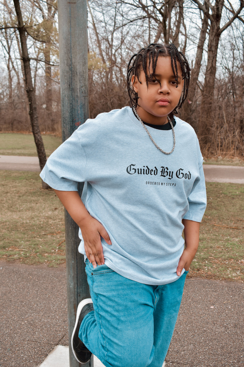 GUIDED BY GOD Tee GRAY