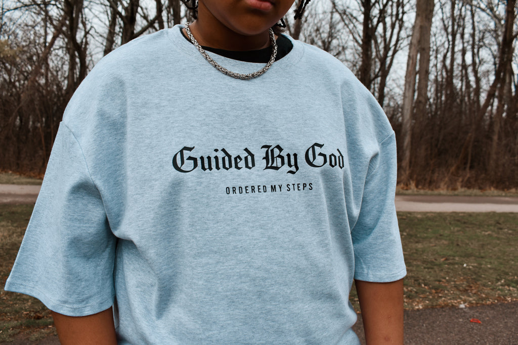 GUIDED BY GOD Tee GRAY